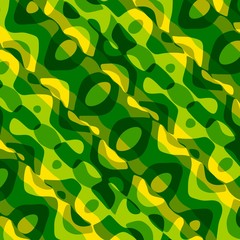 Unusual Abstract Wavy Green Art Pattern Background