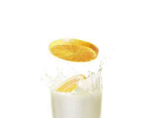 Milk and orange