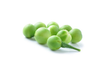 thai eggplant on white background