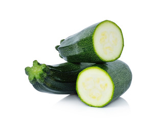 fresh vegetable zucchini isolated on white background
