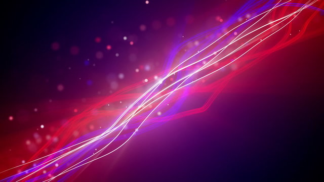 Flowing Lines And Particles Loopable Background