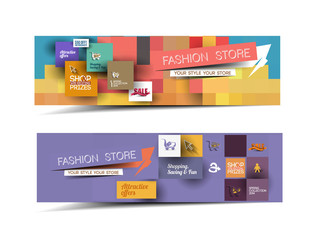 Abstract Fashion Banner Template For Advertising