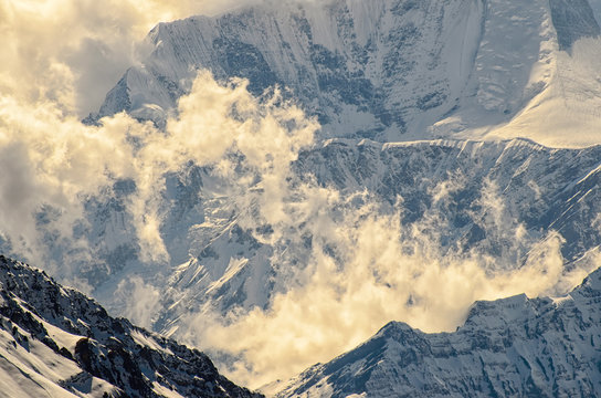 Mistique Clouds Raisinf in Mountains in a wonderful soft and unr