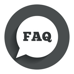 FAQ information sign icon. Help symbol.