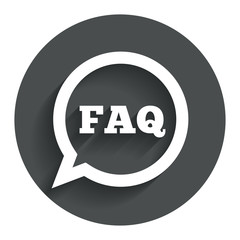 FAQ information sign icon. Help symbol.