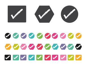 Check mark icon with chalk