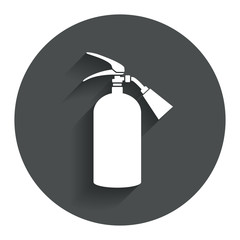Fire extinguisher sign icon. Fire safety symbol.