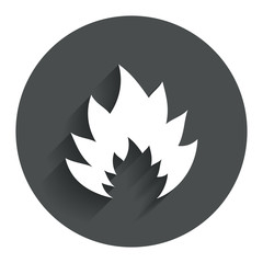 Fire flame sign icon. Heat symbol.