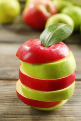 Fototapeta na wymiar Juicy apples, close-up