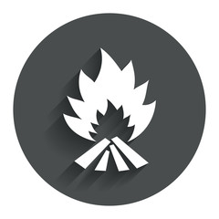 Fire flame sign icon. Heat symbol.
