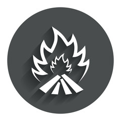 Fire flame sign icon. Heat symbol.