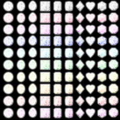 カラフルなビジュー　宝石光沢あり