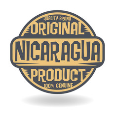 Abstract stamp with text Original Product of Nicaragua