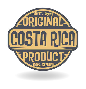 Abstract stamp with text Original Product of Costa Rica