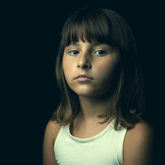 Sad Child Portrait