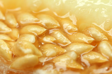 Close up of sliced melon (macro)