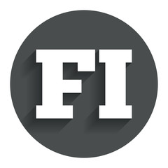 Fototapeta premium Finnish language sign icon. FI translation.