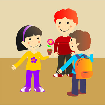 Ni&ntilde;os hablando