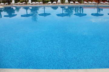 Pool with blue water