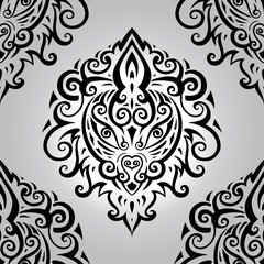 Lion head. Seamless pattern.