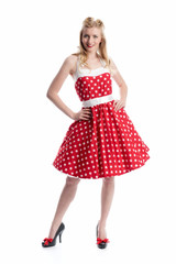 Mädchen im Rockabilly Kleid