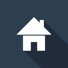 Fototapeta premium home icon with long shadow