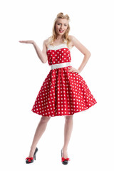 Frau im Rockebilly Kleid