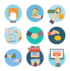 Business concept icons