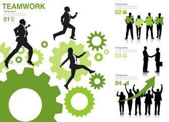 Fototapeta na wymiar Business People with Teamwork Concepts