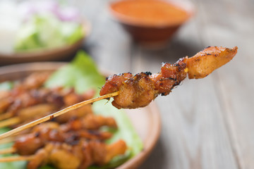 Asian food chicken satay