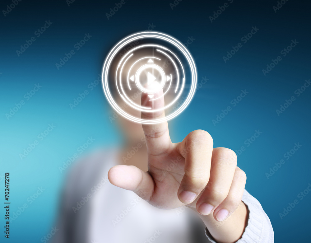 Poster touch screen display