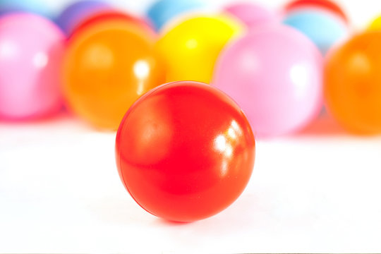 Many colour plastic balls