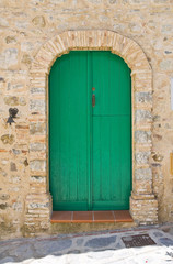 Wooden door. Rocca Imperiale. Calabria. Italy.