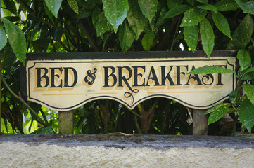 Bed and breakfast vintage sign