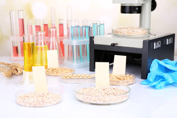 Microbiological testing for food quality at biochemistry