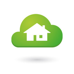 Cloud icon with a house