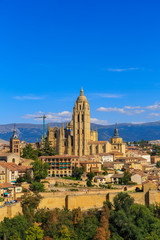 Fototapeta na wymiar Segovia Roman Catholic Cathedral at Castile and Leon, Spain