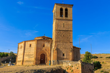Fototapeta na wymiar Veracruz medieval church, ancient templar church in Segovia, Spa