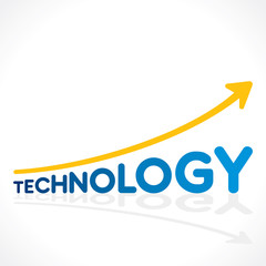 creative technology word graph design vector