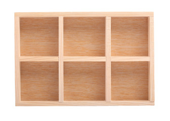 wood shelves isolated on white background