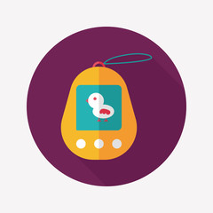 pocket pet flat icon with long shadow,eps 10