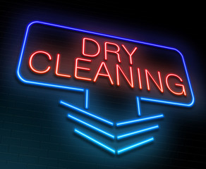 Dry cleaning concept.