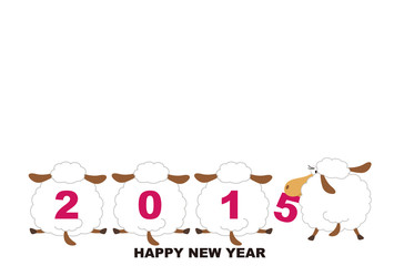 ヒツジの年賀状