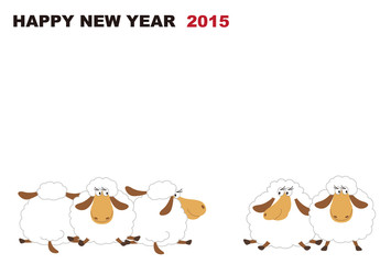 ヒツジの年賀状