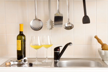 kitchen detail with kitchen utensils