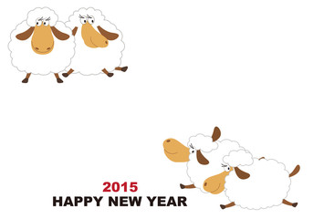 ヒツジの年賀状
