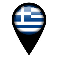 Flag pin illustration - Greece