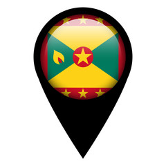Flag pin illustration - Grenada