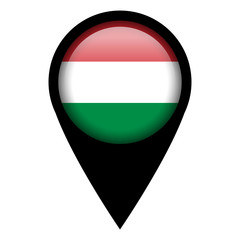 Flag pin illustration - Hungary