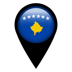 Flag pin illustration - Kosovo